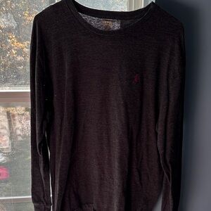 Polo Ralph Lauren Heathered Black Long Sleeve Tee